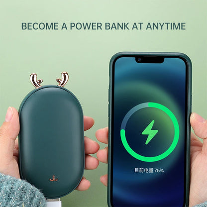 Electric USB Rechargeable Handwarmer 10000Mah Pocket Reusable Winter Mini Hand Warmer Power Bank