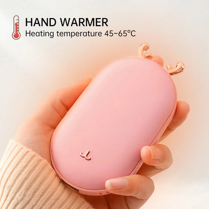 Electric USB Rechargeable Handwarmer 10000Mah Pocket Reusable Winter Mini Hand Warmer Power Bank